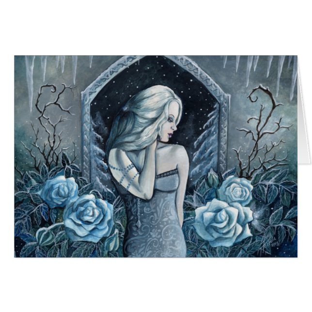 En vinternatts dröm hälsningskort (Framsidan Horizontal)