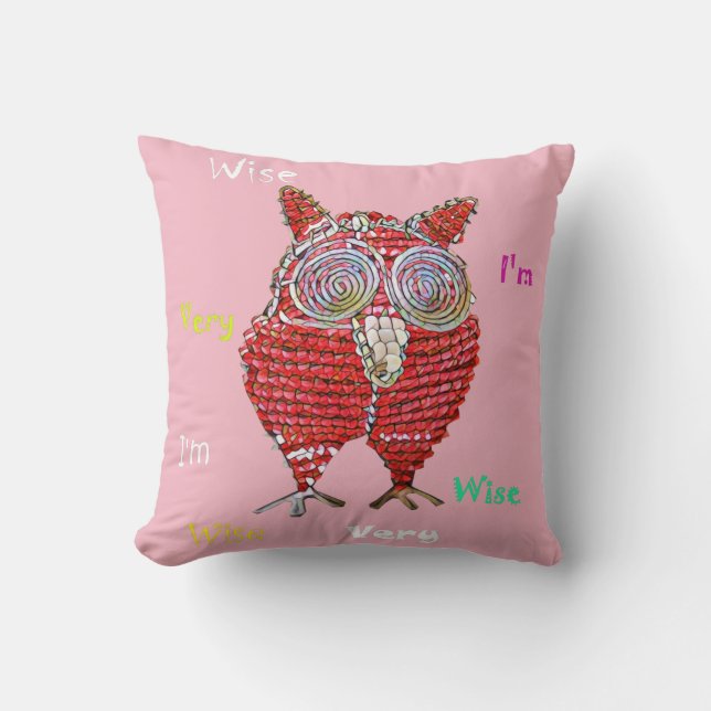 En vis ugglepillow kudde (Framsida)
