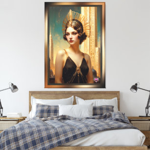 En vision av artikel Deco Elegance AI Art av Xzend Canvastryck