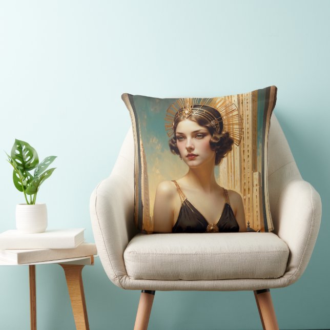 En vision av artikel Deco Elegance AI Art av Xzend Kudde (Stol)