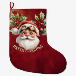 En viskös steampunk Jultomten Stor Julstrumpa