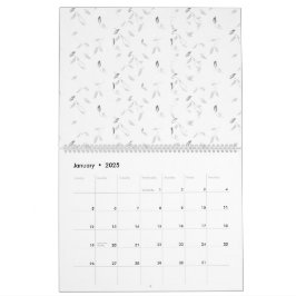 En visuellt tilltalande arrangemang av vitt och gr kalender