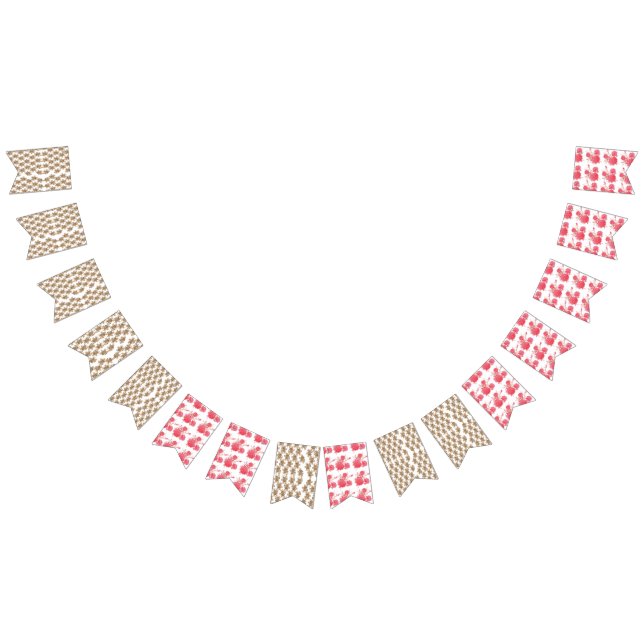 en vit bakgrund med bruna blommor på den vimplar (Alla)