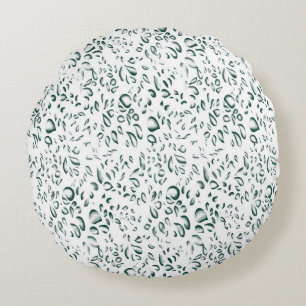 en vit bakgrund med många droppar vatten rund kudde