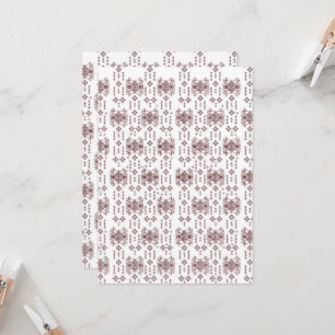 en vit bakgrund med röd mönster på den inbjudningar