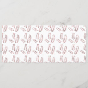 en vit bakgrund med rosa blad på den meny