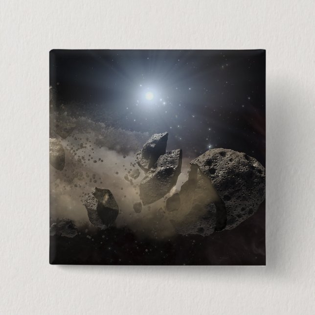 En vit dvärgstjärna knapp (Framsida)