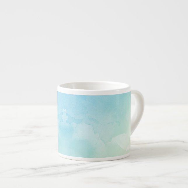 En vit keramisk mugg med en lugn espressomugg (Framsida höger)