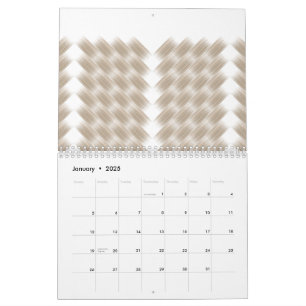 En vit, liksidig triangel centrerad på en slät kalender