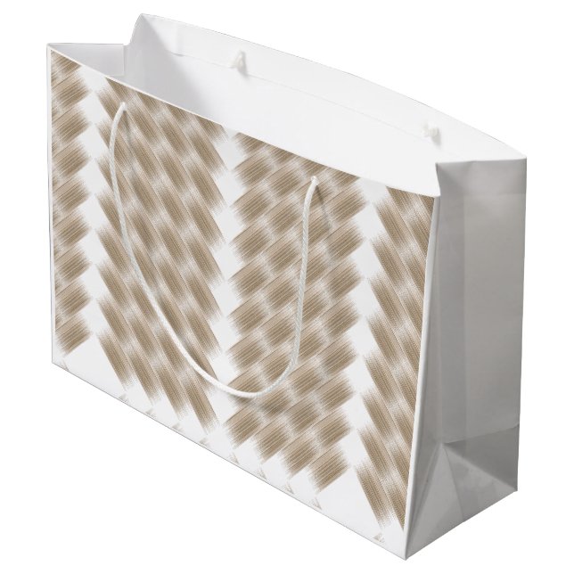 En vit, liksidig triangel centrerad på en slät yta (Baksidan Vinklad)