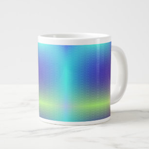 En vit mugg med en livfull, gradientdesign. jumbo mugg