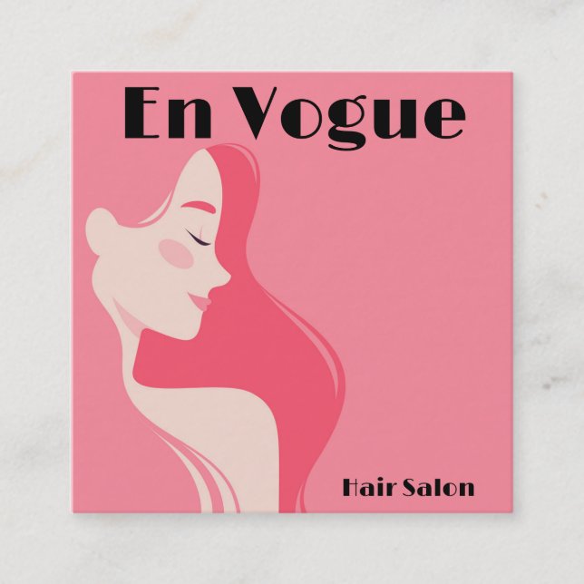 En Vogue Hair Salon Personalize Fyrkantigt Visitkort (Framsida)