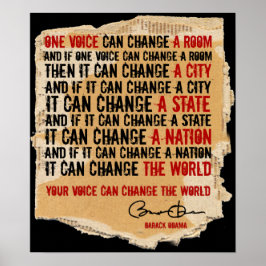 EN VOICE-BARACK OBAMA - PST25x30 Poster