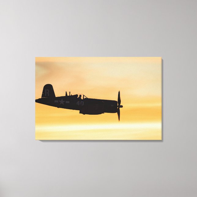 En Vought F4U Corsair-fighter Canvastryck (Framsida)