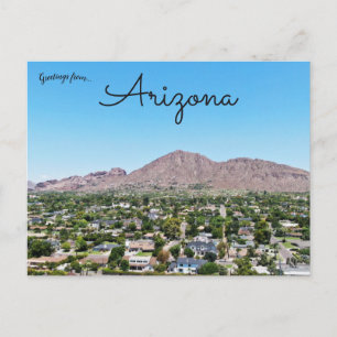 En vy av Camelback Mountain från Phoenix Arizona Vykort