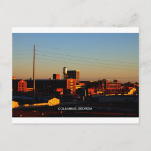 En vy av Columbus, GA från Phenix City, AL Vykort