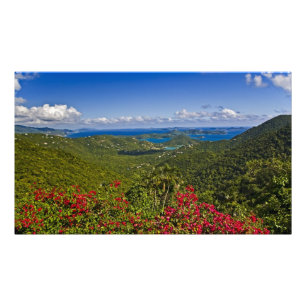 En vy av Cruse Bay, St. John Amerikanska Jungfruöa Fototryck