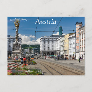En vy av Linz Österrike Vykort