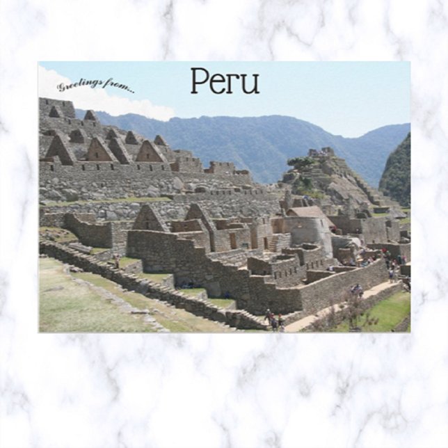 En vy av Machu Picchu Peru Vykort (Skapare uppladdad)