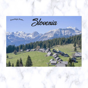 En vy av Pokljuka Slovenien Vykort