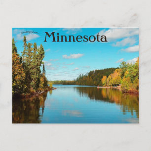 En vy av Sawbill Lake Minnesota Vykort