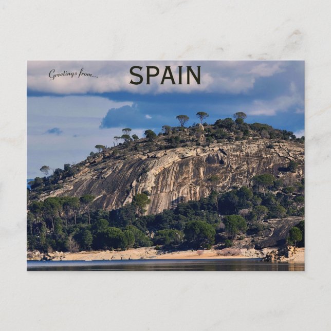 En vy av Sierra Oeste Madrid Spanien Vykort (Framsida)