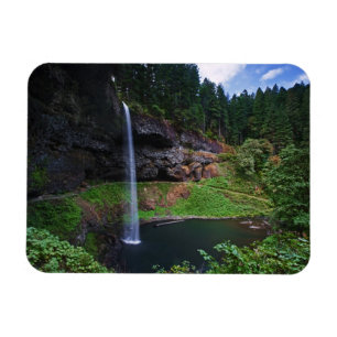 En vy av South Falls i Silver Falls State Park Magnet