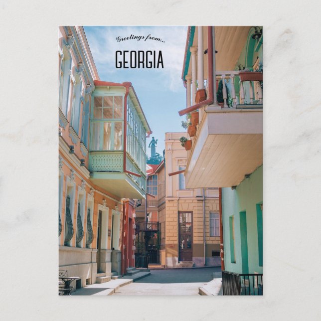 En vy av Tbilisi Georgien Vykort (Framsida)