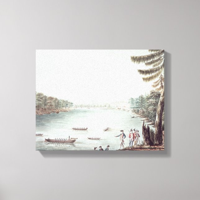 En vy av Ticonderoga från en punkt Canvastryck (Framsida)