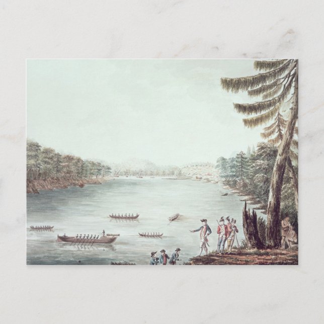 En vy av Ticonderoga från en punkt Vykort (Framsida)