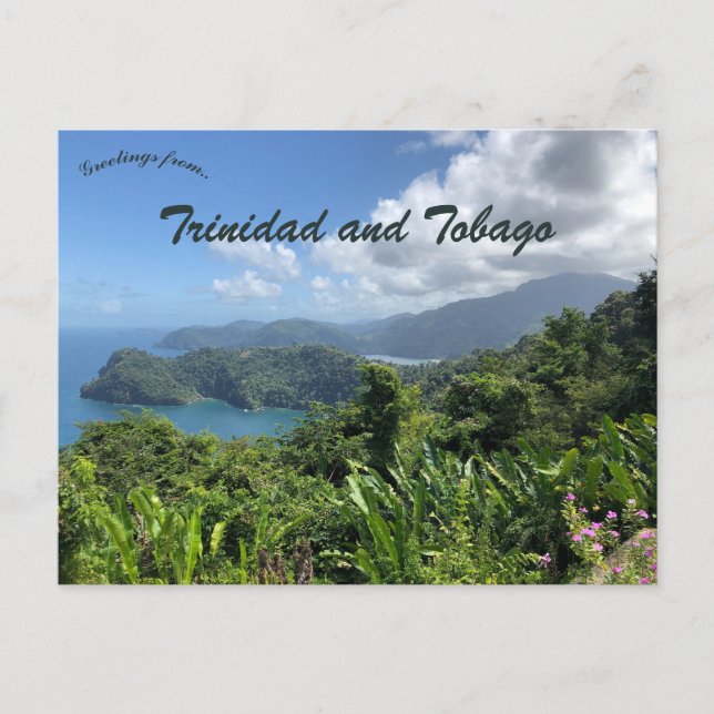 En vy av Trinidad och Tobago Vykort (Framsida)