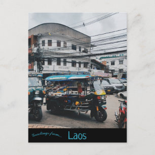 En vy av Vientiane Laos Vykort