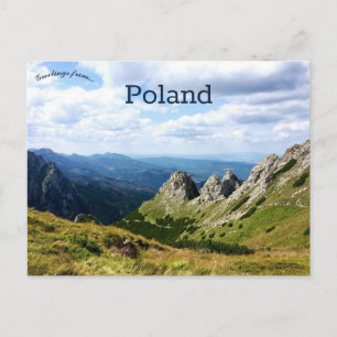 En vy av Zakopane Polen Vykort