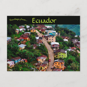 En vy av Zaruma Ecuador Vykort