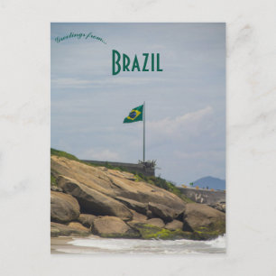 En vy från Arpoador i Rio de Janeiro Brasilien Vykort
