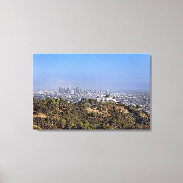 En vy från en vandringsbana i Griffith Park Canvastryck (Framsida)