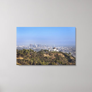 En vy från en vandringsbana i Griffith Park Canvastryck