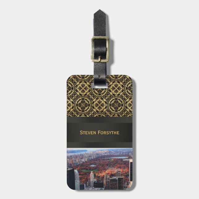 En vy från ovan: Hösten i Central Park 01 Bagagebricka (Vertikal Framsida)