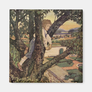 En vy från träden av Jessie Willcox Smith Magnet