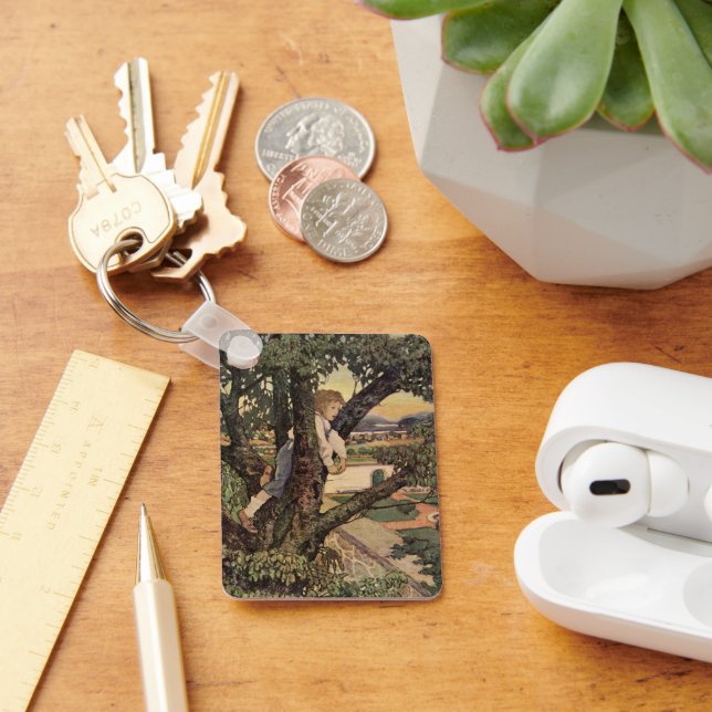 En vy från träden av Jessie Willcox Smith Nyckelring (Skrivbord)