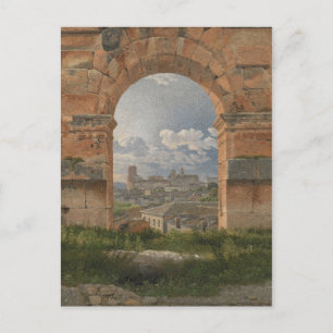 En vy genom tre bågar i Colosseum Vykort