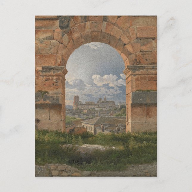En vy genom tre bågar i Colosseum Vykort (Framsida)
