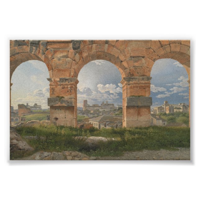 En vy genom tre valv i Colosseum Fototryck (Framsidan)