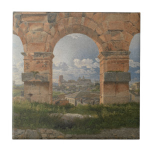 En vy genom tre valv i Colosseum Kakelplatta