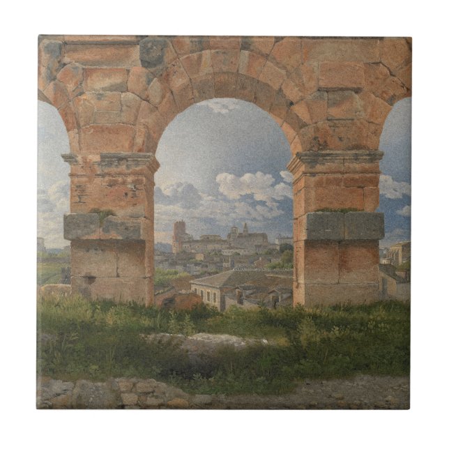 En vy genom tre valv i Colosseum Kakelplatta (Framsidan)