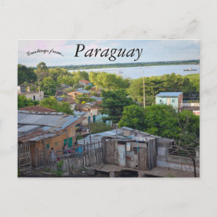 En vy över Asunción Paraguay Vykort