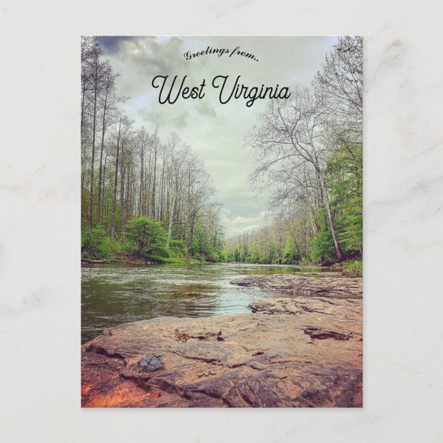En vy över Bergoo West Virginia Vykort (Framsida)