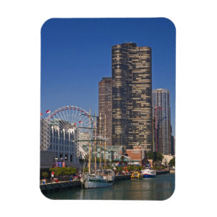 En vy över Chicago's Navy Pier Magnet