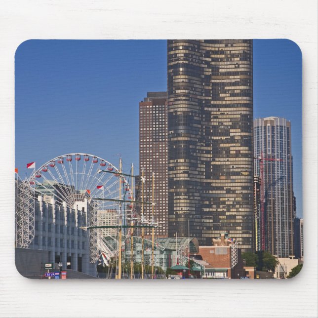 En vy över Chicago's Navy Pier Musmatta (Framsidan)