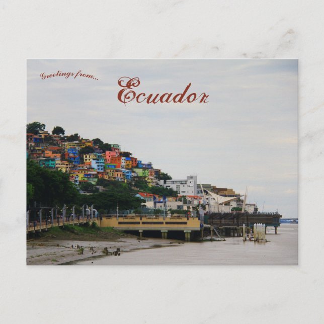 En vy över Guaiaquil Ecuador Vykort (Framsida)